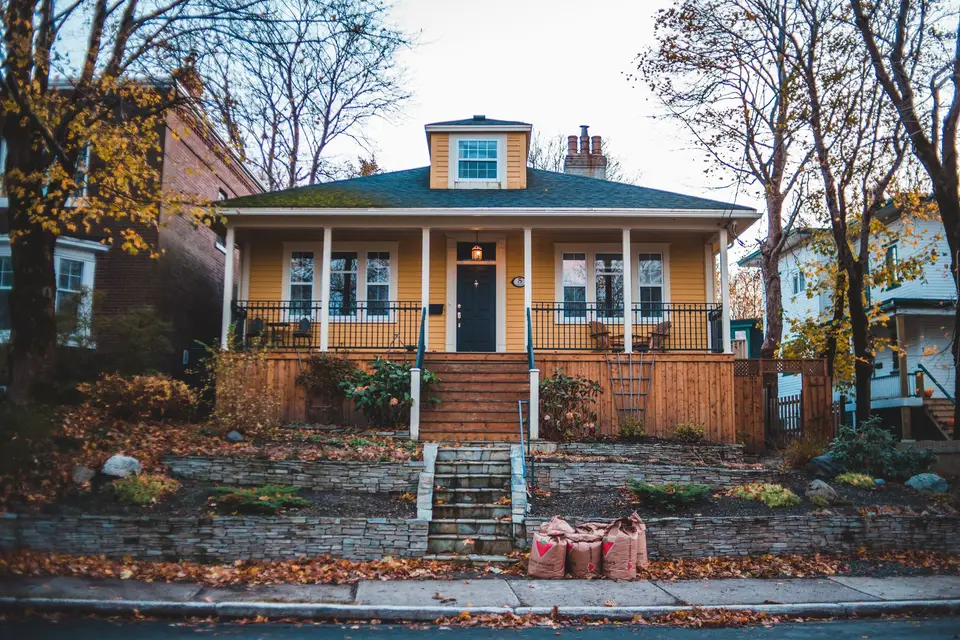 Historic bungalows on a shaded street in Waco