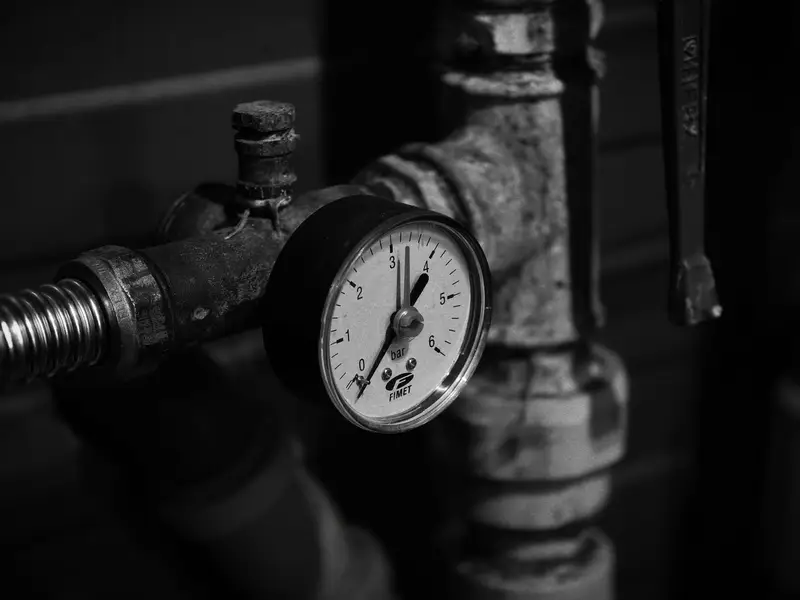 Hydrostatic plumbing test at a home's drain cleanout