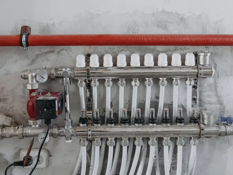 New PEX water lines installed during a repipe